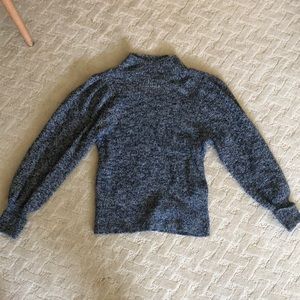 Gap mock neck sweater with puffy sleeves